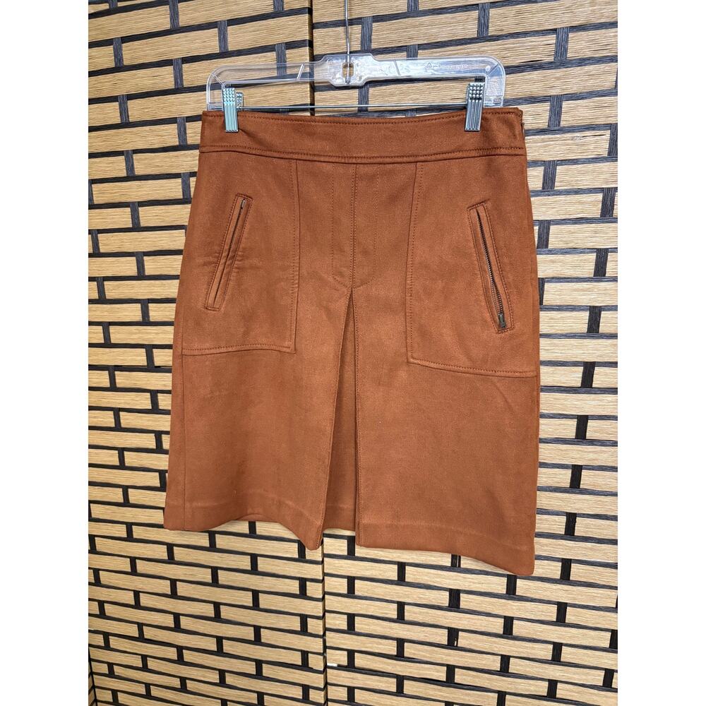 Loft Brown Suede Skirt Size‎ 4